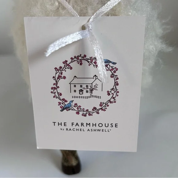 Charming White Sheep Figurine Farmhouse By Rachel Ashwell - Picture 8 of 10